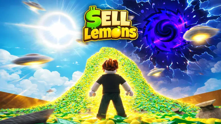 Sell Lemons investors guide card — official Roblox promotional art